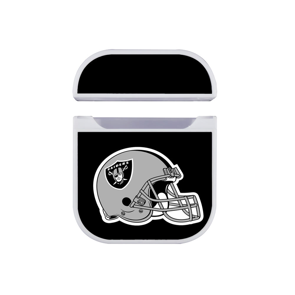 Oakland Raiders Helmet Logo Hard Plastic Case Cover For Apple Airpods-AirPod Case-White-Altracase