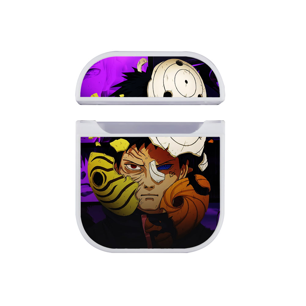 Obito Uchiha Cracked Mask Hard Plastic Case Cover For Apple Airpods-AirPod Case-White-Altracase