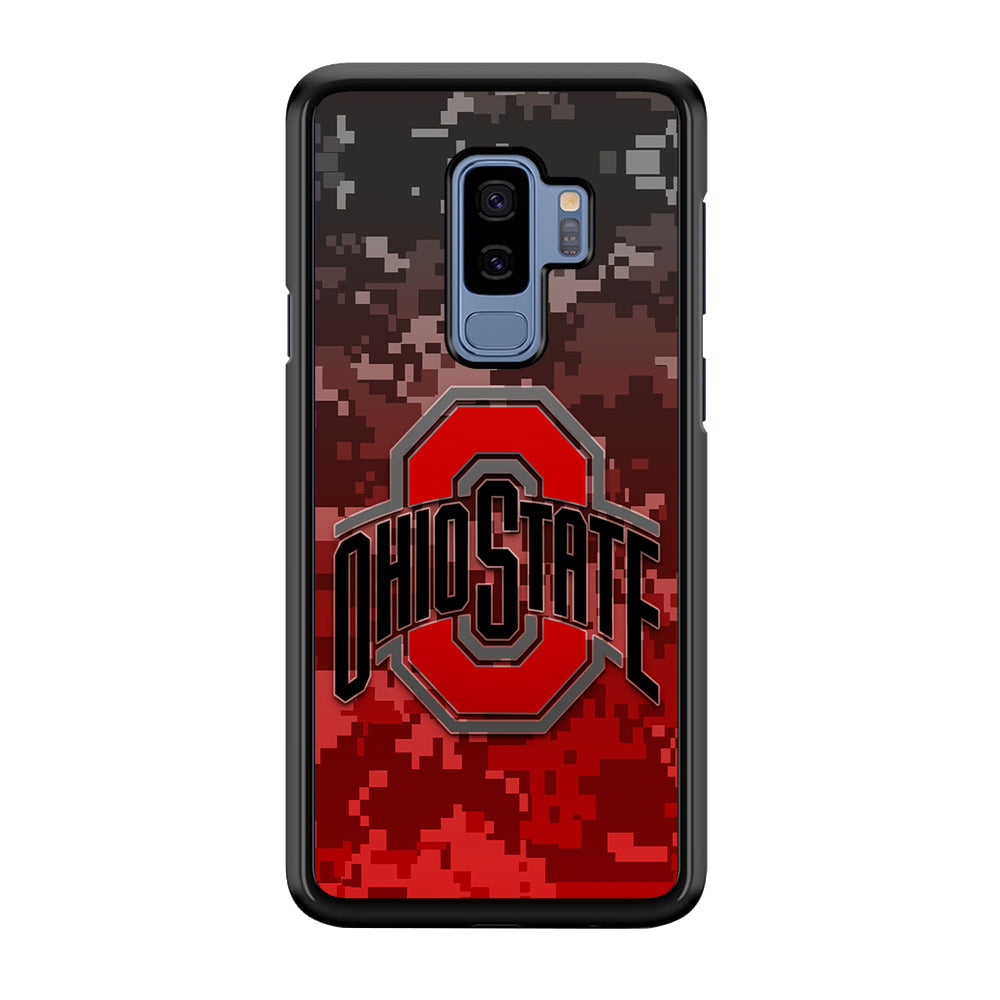 Ohio State Pixel Art Samsung Galaxy S9 Plus Case-Phone Case-Rubber Black (2D Case)-Altracase