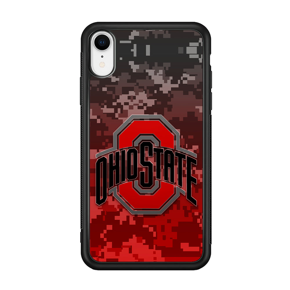 Ohio State Pixel Art iPhone XR Case-Phone Case-Rubber Black (2D Case)-Altracase