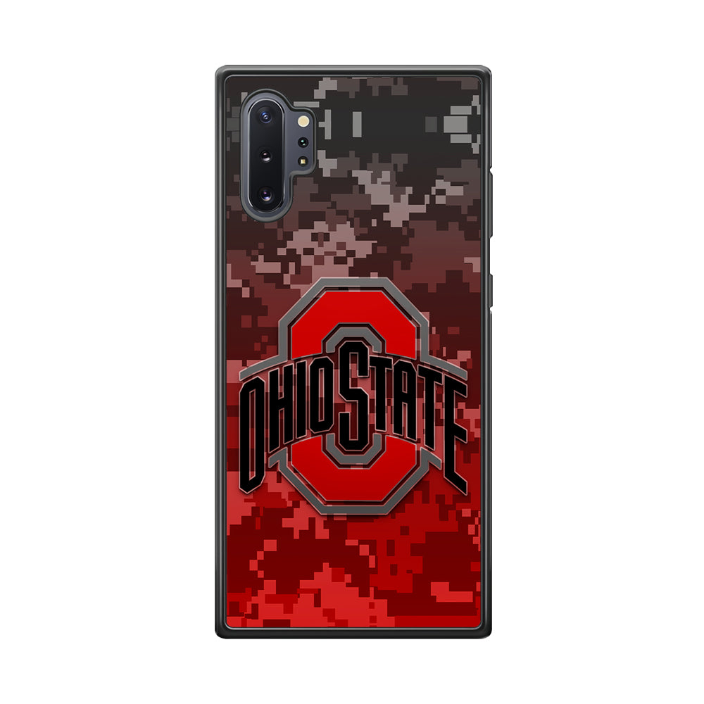 Ohio State Pixel Art Samsung Galaxy Note 10 Plus Case-Phone Case-Rubber Black (2D Case)-Altracase