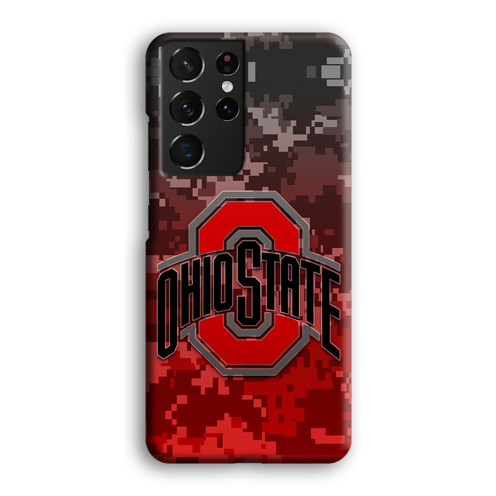 Ohio State Pixel Art Samsung Galaxy S24 Ultra Case-Phone Case-3D Case-Altracase