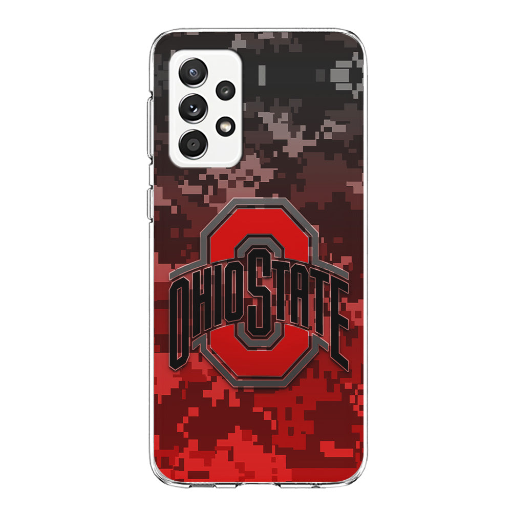 Ohio State Pixel Art Samsung Galaxy A72 Case-Phone Case-Clear Soft Case-Altracase