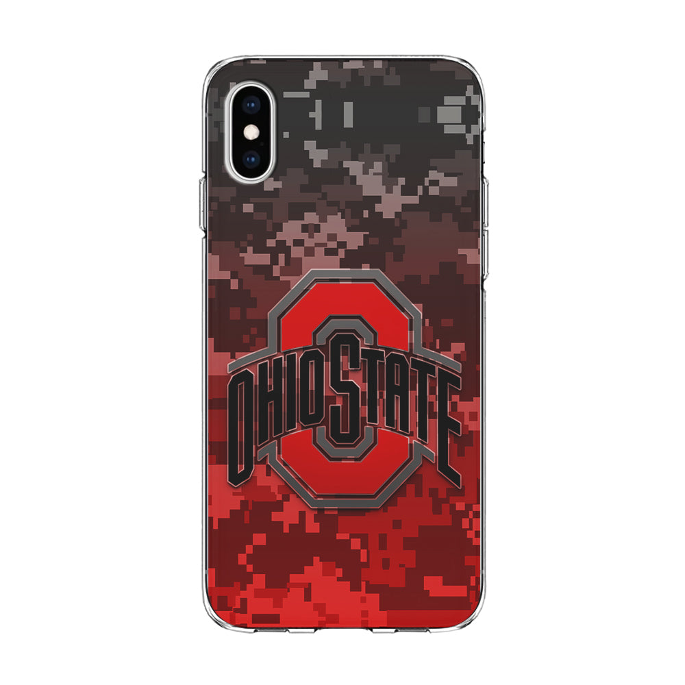 Ohio State Pixel Art iPhone Xs Case-Phone Case-Clear Soft Case-Altracase