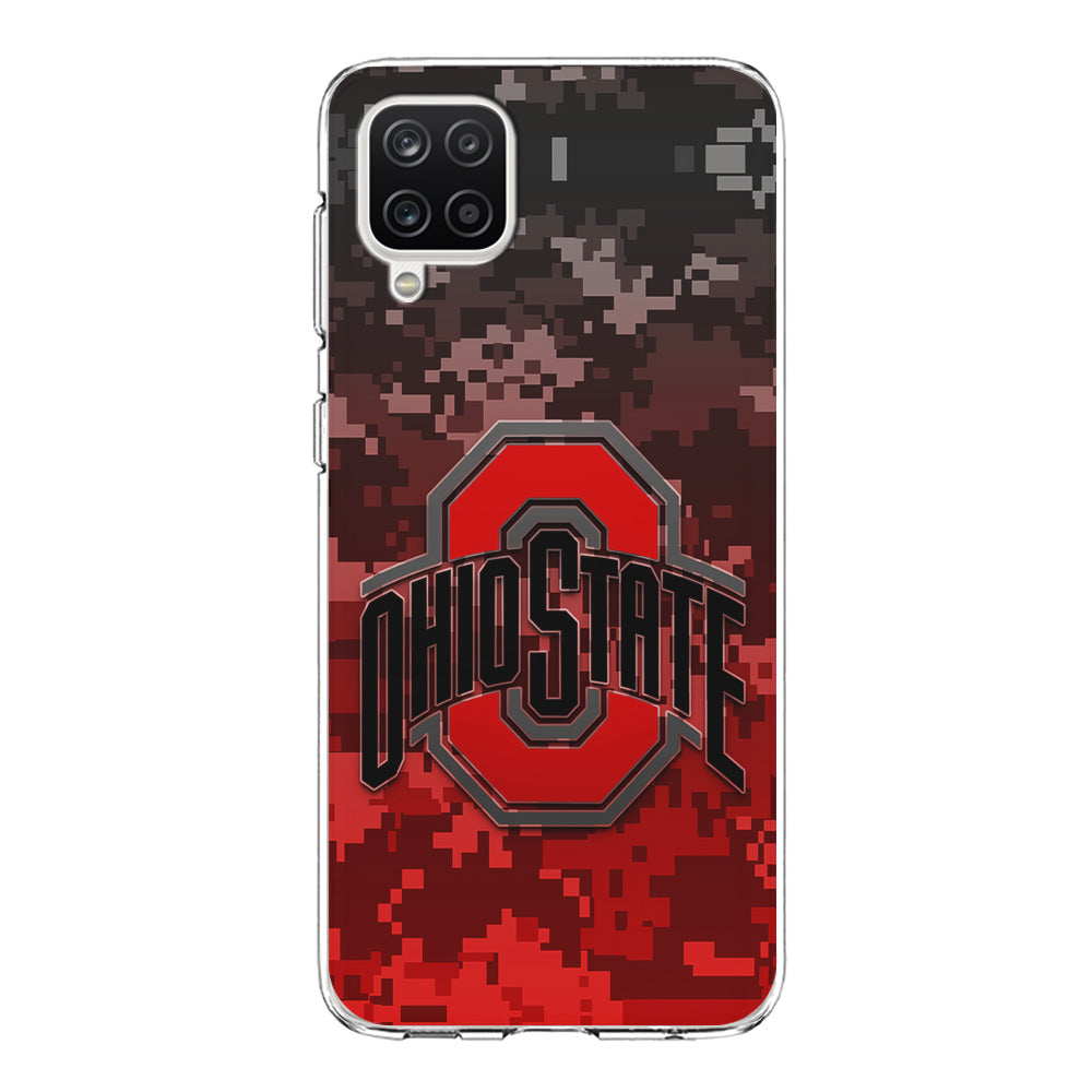 Ohio State Pixel Art Samsung Galaxy A12 Case-Phone Case-Clear Soft Case-Altracase