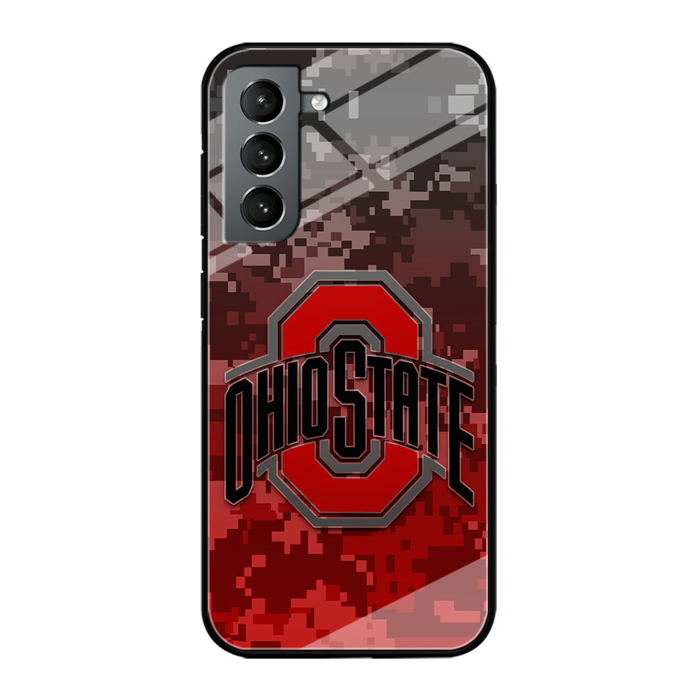 Ohio State Pixel Art Samsung Galaxy S23 Plus Case-Phone Case-Tempered Glass Case-Altracase