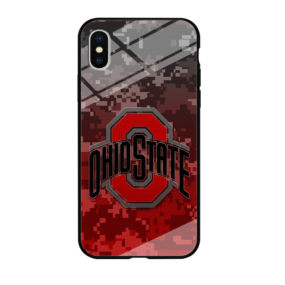 Ohio State Pixel Art iPhone Xs Case-Phone Case-Tempered Glass Case-Altracase
