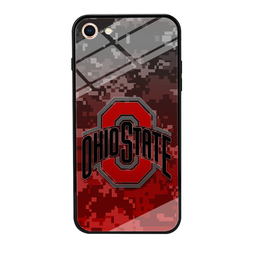 Ohio State Pixel Art iPhone SE 2020 Case-Phone Case-Tempered Glass Case-Altracase
