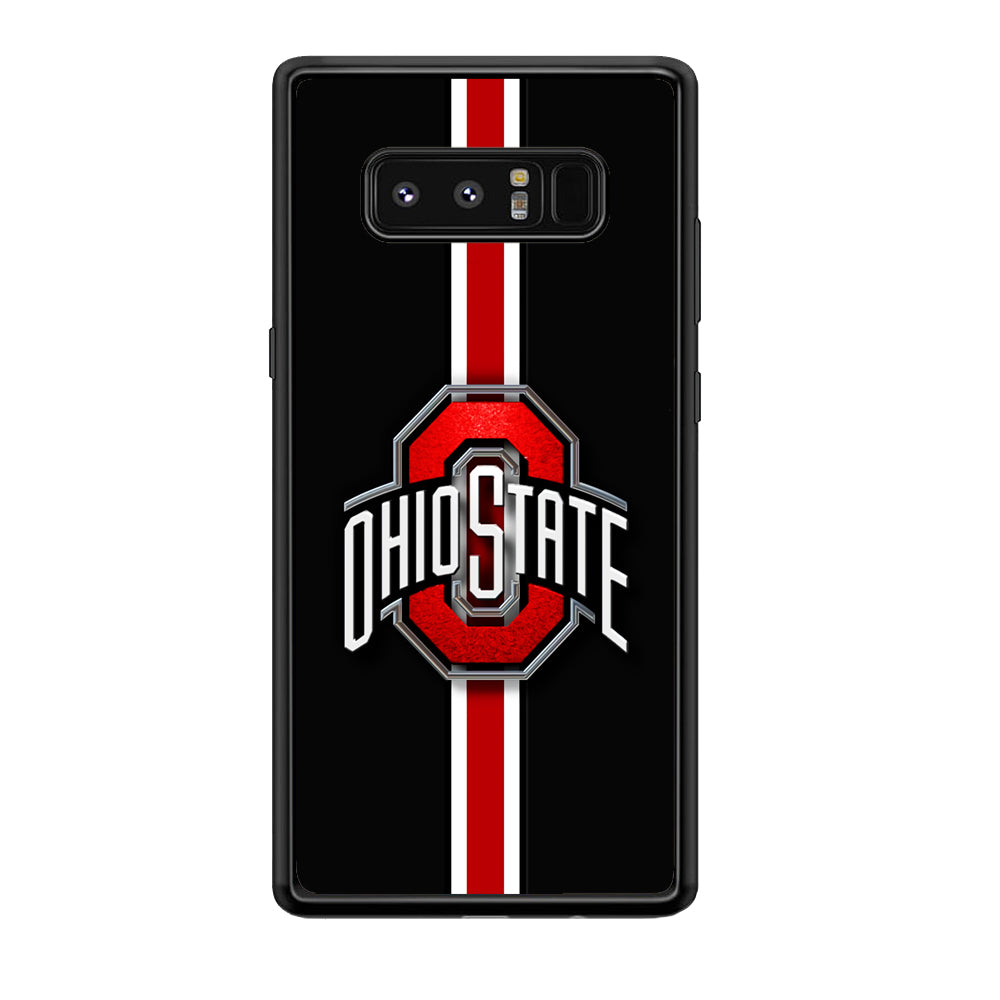 Ohio State White Red Line Samsung Galaxy Note 8 Case-Phone Case-Tempered Glass Case-Altracase