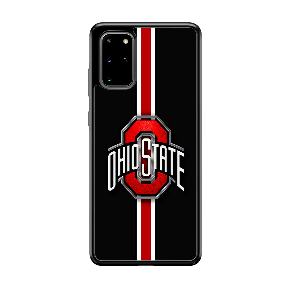 Ohio State White Red Line Samsung Galaxy S20 Plus Case-Phone Case-Tempered Glass Case-Altracase