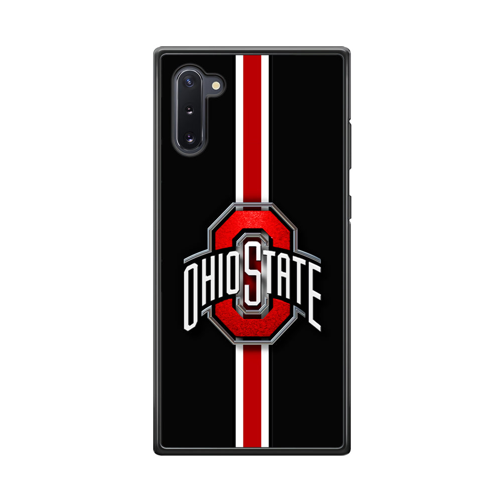 Ohio State White Red Line Samsung Galaxy Note 10 Case-Phone Case-Tempered Glass Case-Altracase