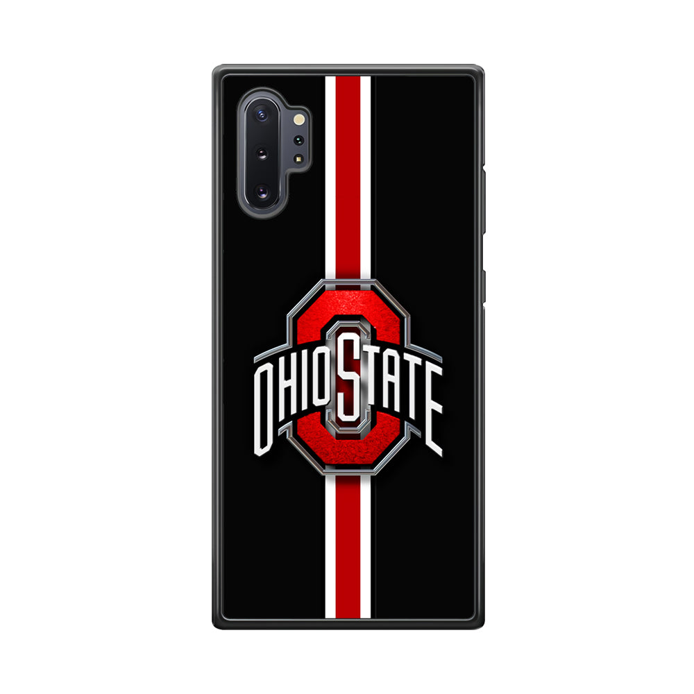 Ohio State White Red Line Samsung Galaxy Note 10 Plus Case-Phone Case-Tempered Glass Case-Altracase