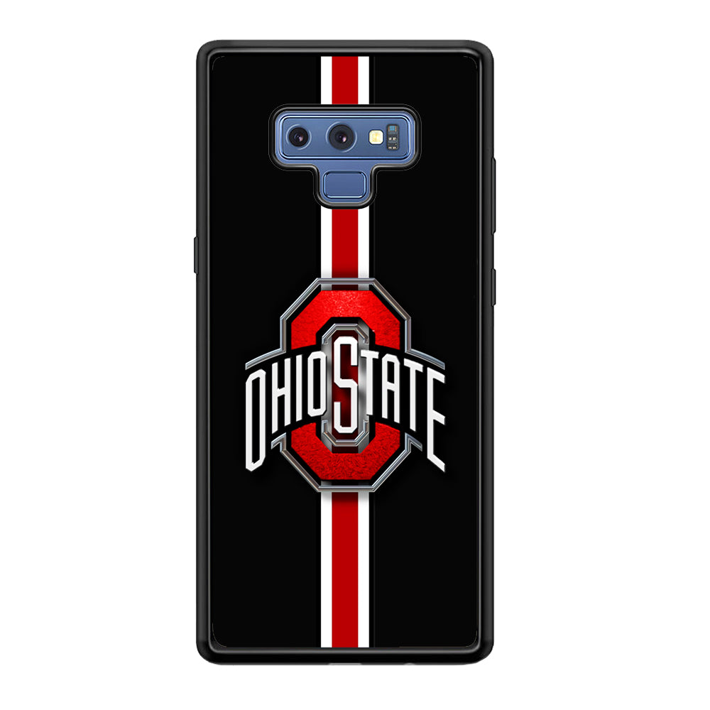 Ohio State White Red Line Samsung Galaxy Note 9 Case-Phone Case-Tempered Glass Case-Altracase