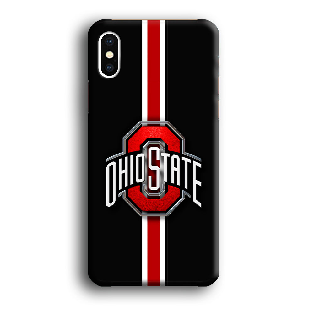 Ohio State White Red Line iPhone Xs Case-Phone Case-3D Case-Altracase