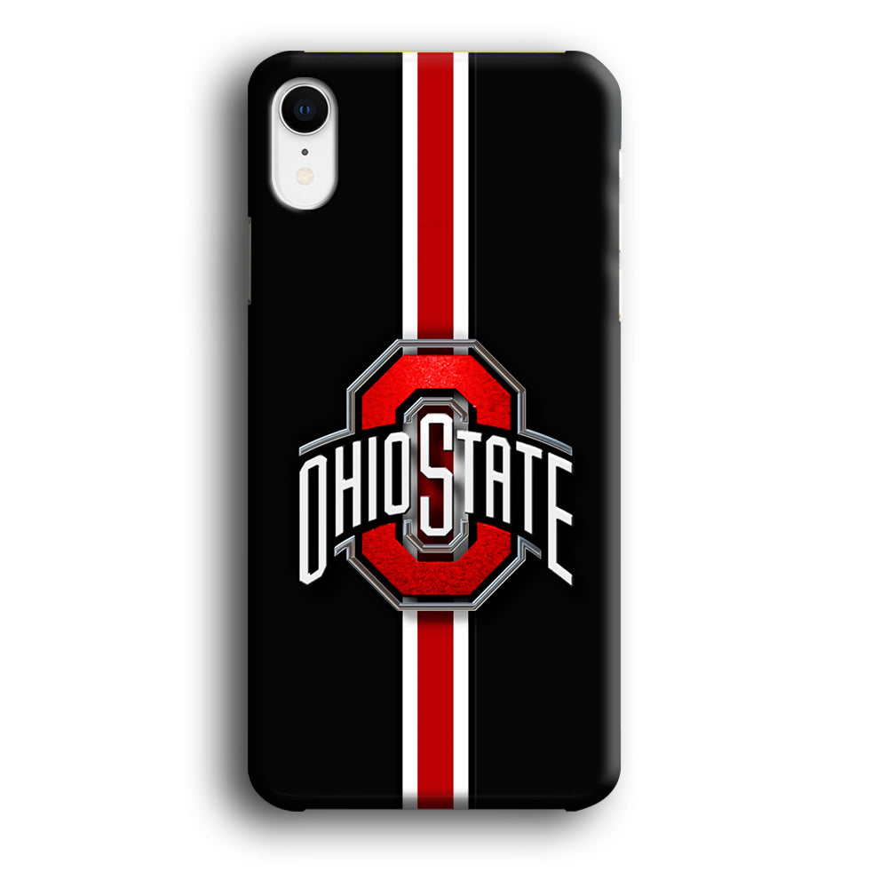 Ohio State White Red Line iPhone XR Case-Phone Case-3D Case-Altracase