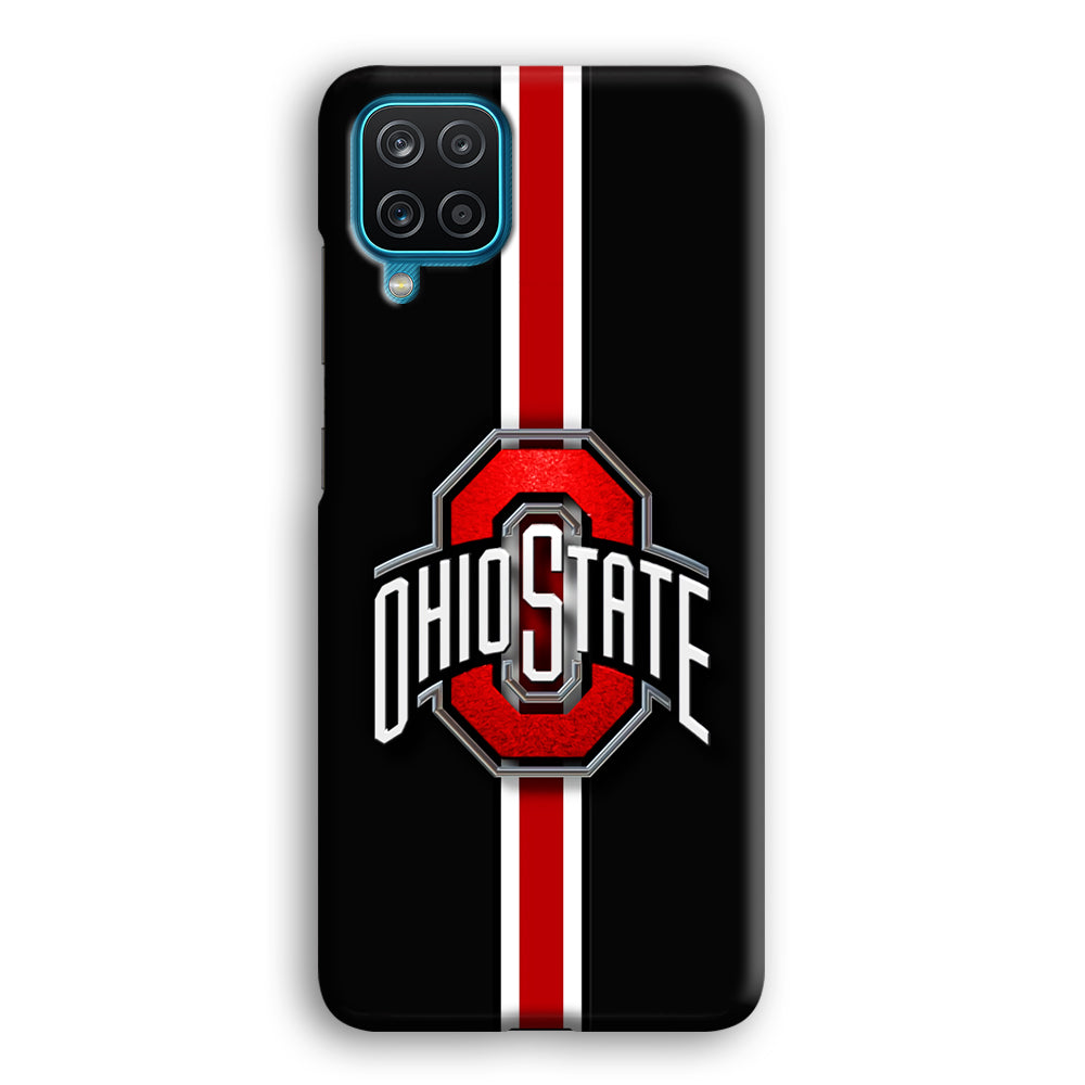 Ohio State White Red Line Samsung Galaxy A12 Case-Phone Case-3D Case-Altracase