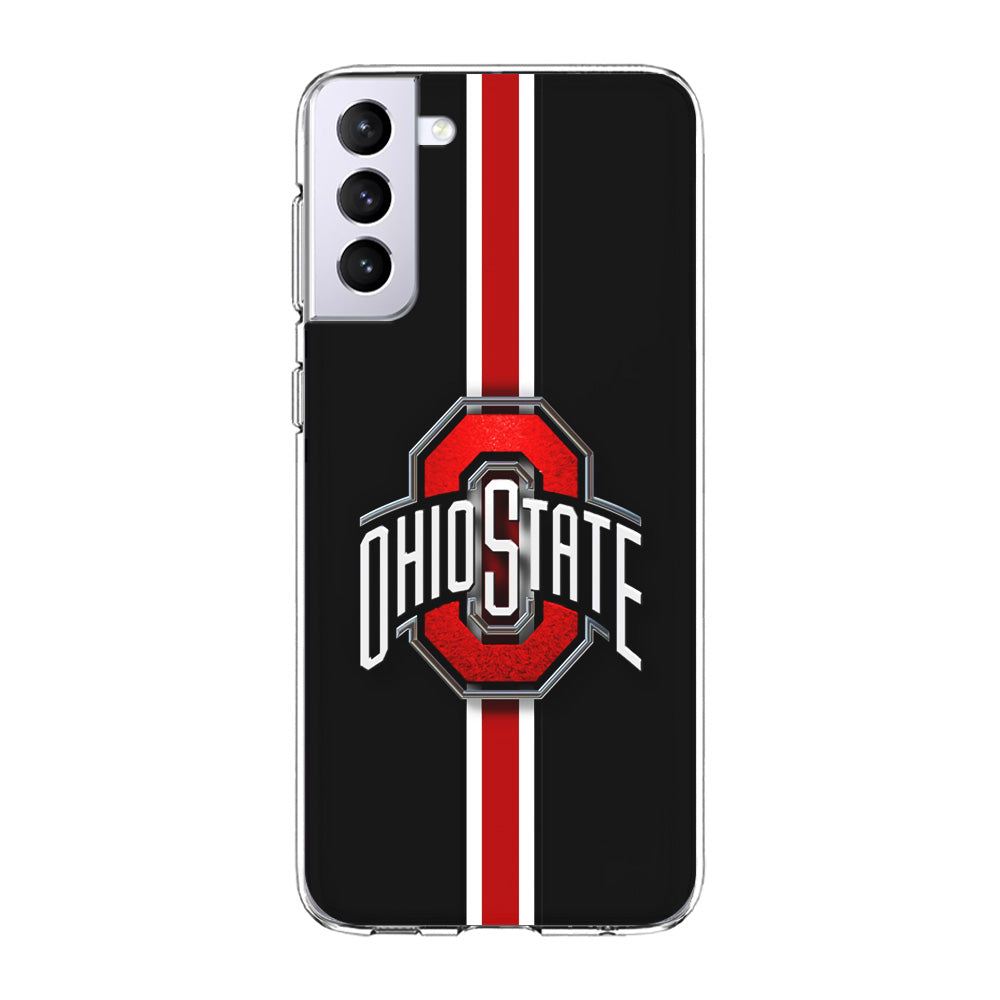 Ohio State White Red Line Samsung Galaxy S23 Plus Case-Phone Case-Clear Soft Case-Altracase