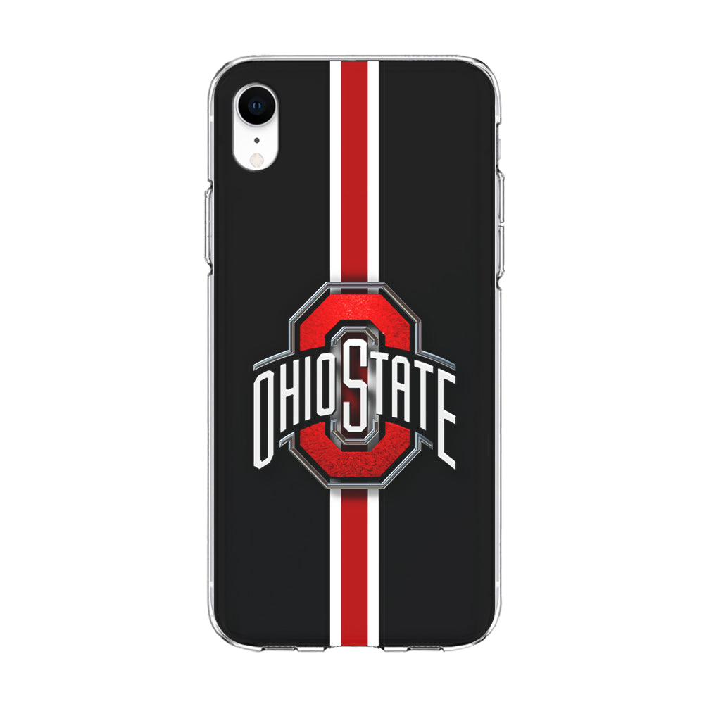 Ohio State White Red Line iPhone XR Case-Phone Case-Clear Soft Case-Altracase