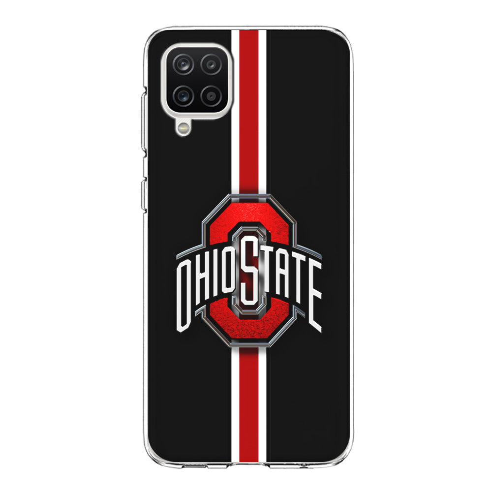 Ohio State White Red Line Samsung Galaxy A12 Case-Phone Case-Clear Soft Case-Altracase