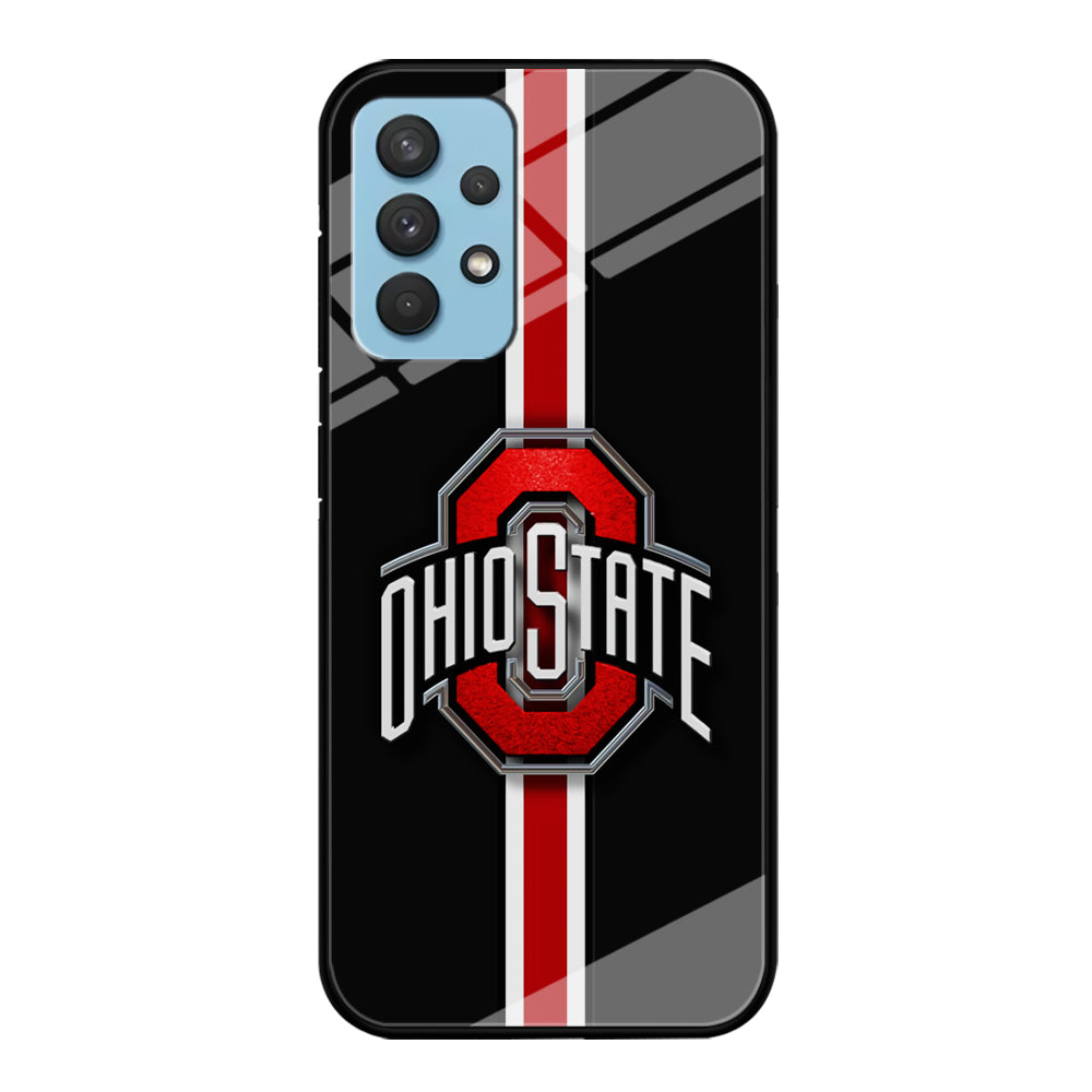 Ohio State White Red Line Samsung Galaxy A32 Case-Phone Case-Tempered Glass Case-Altracase