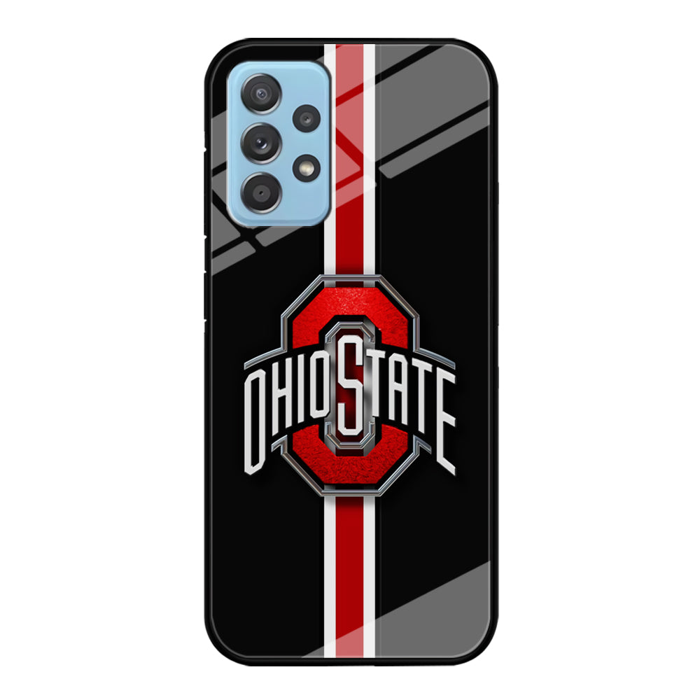 Ohio State White Red Line Samsung Galaxy A72 Case-Phone Case-Tempered Glass Case-Altracase