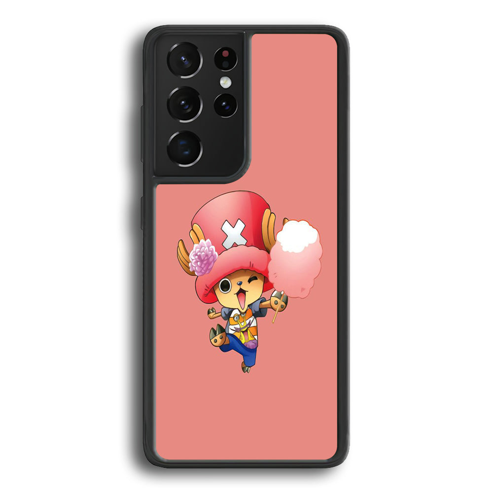 One Piece - Tony Tony Chopper 002 Samsung Galaxy S24 Ultra Case-Phone Case-Rubber Black (2D Case)-Altracase