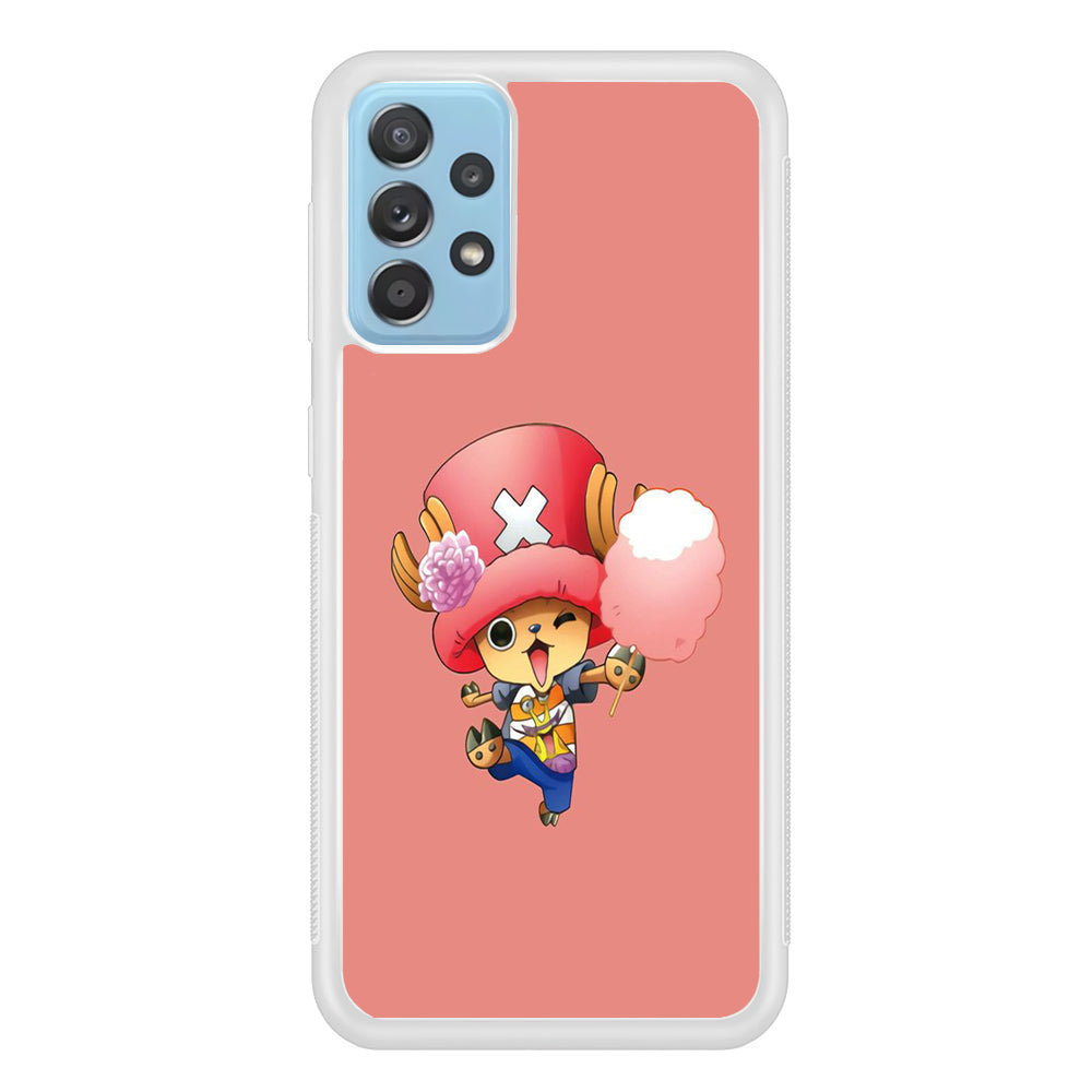 One Piece - Tony Tony Chopper 002 Samsung Galaxy A72 Case-Phone Case-Rubber White (2D Case)-Altracase