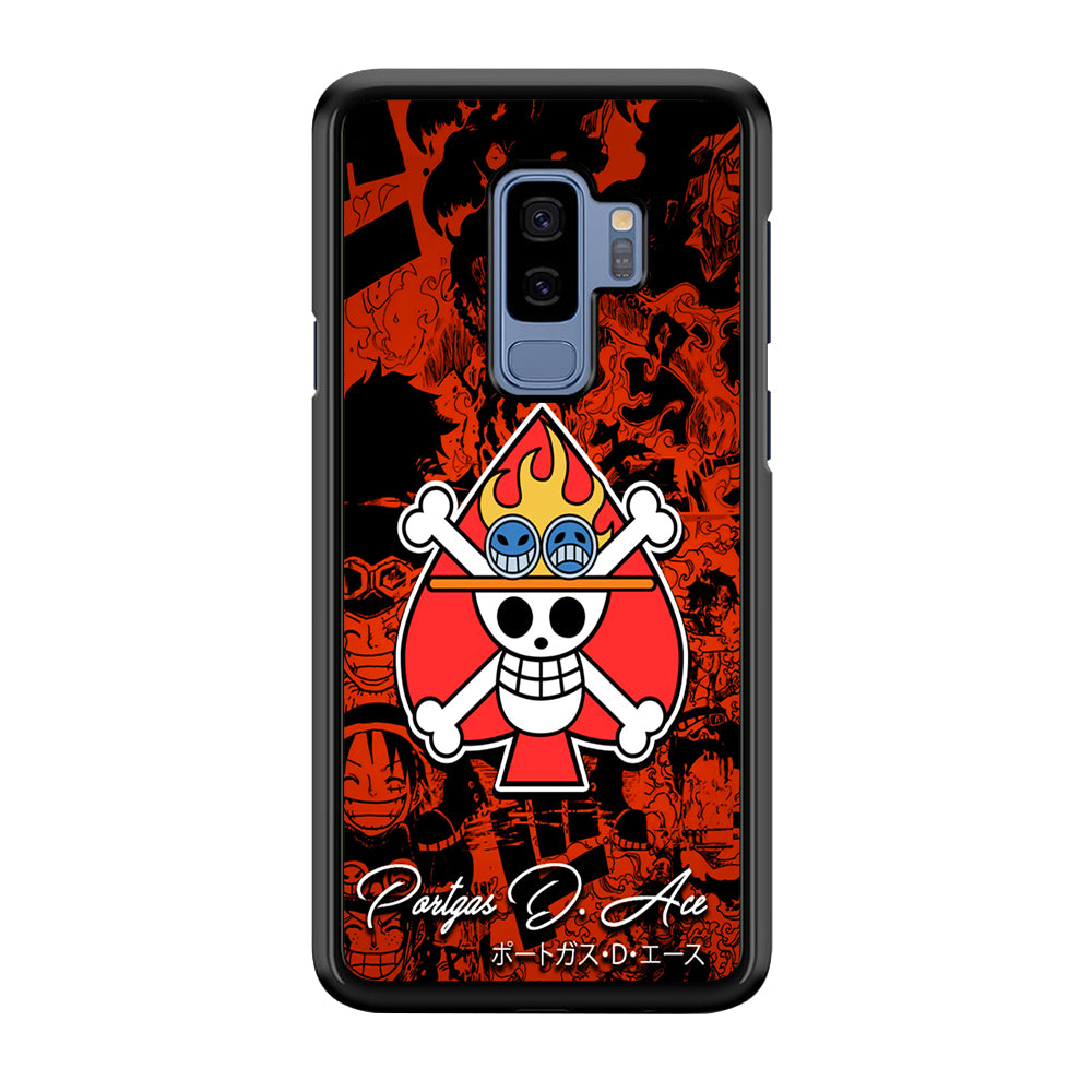 One Piece Ace Logo Comic Samsung Galaxy S9 Plus Case-Phone Case-Rubber Black (2D Case)-Altracase