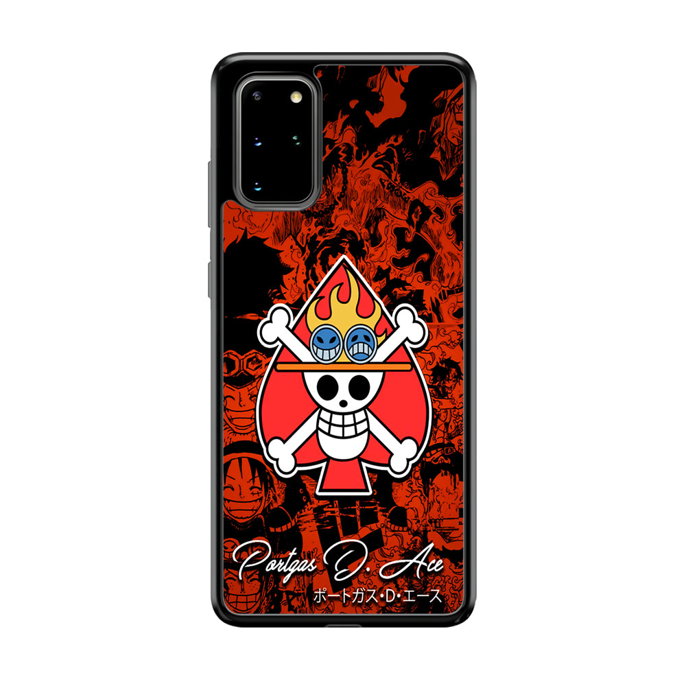 One Piece Ace Logo Comic Samsung Galaxy S20 Plus Case-Phone Case-Rubber Black (2D Case)-Altracase