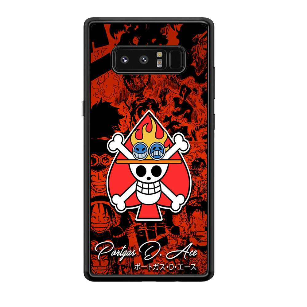 One Piece Ace Logo Comic Samsung Galaxy Note 8 Case-Phone Case-Rubber Black (2D Case)-Altracase