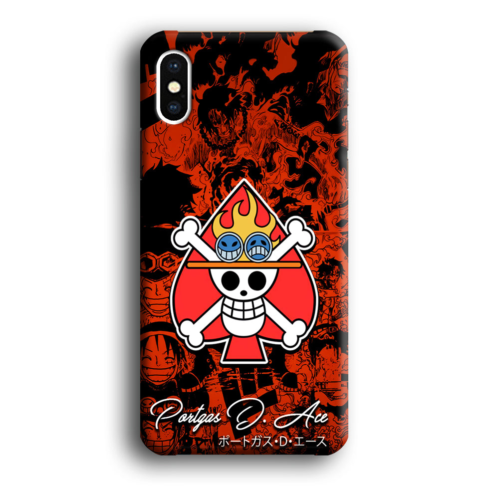 One Piece Ace Logo Comic iPhone Xs Case-Phone Case-3D Case-Altracase