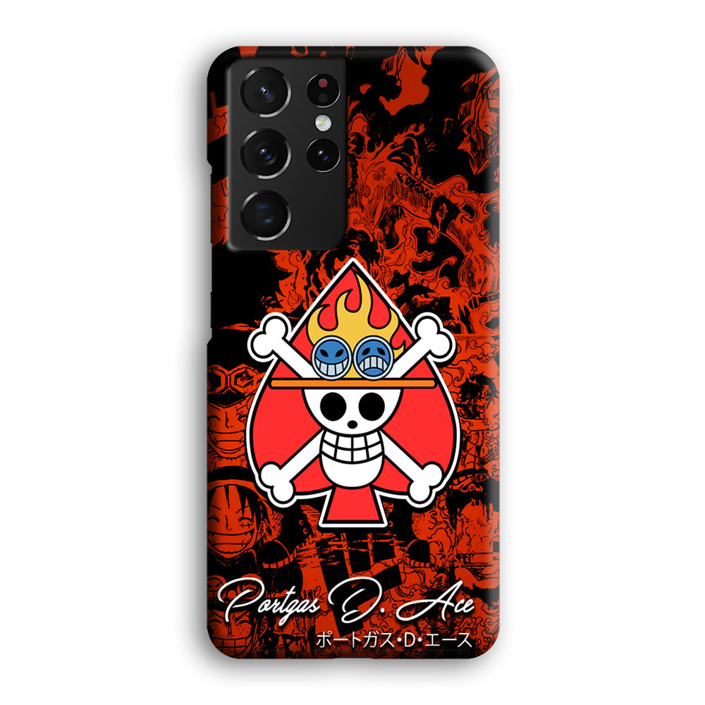One Piece Ace Logo Comic Samsung Galaxy S24 Ultra Case-Phone Case-3D Case-Altracase