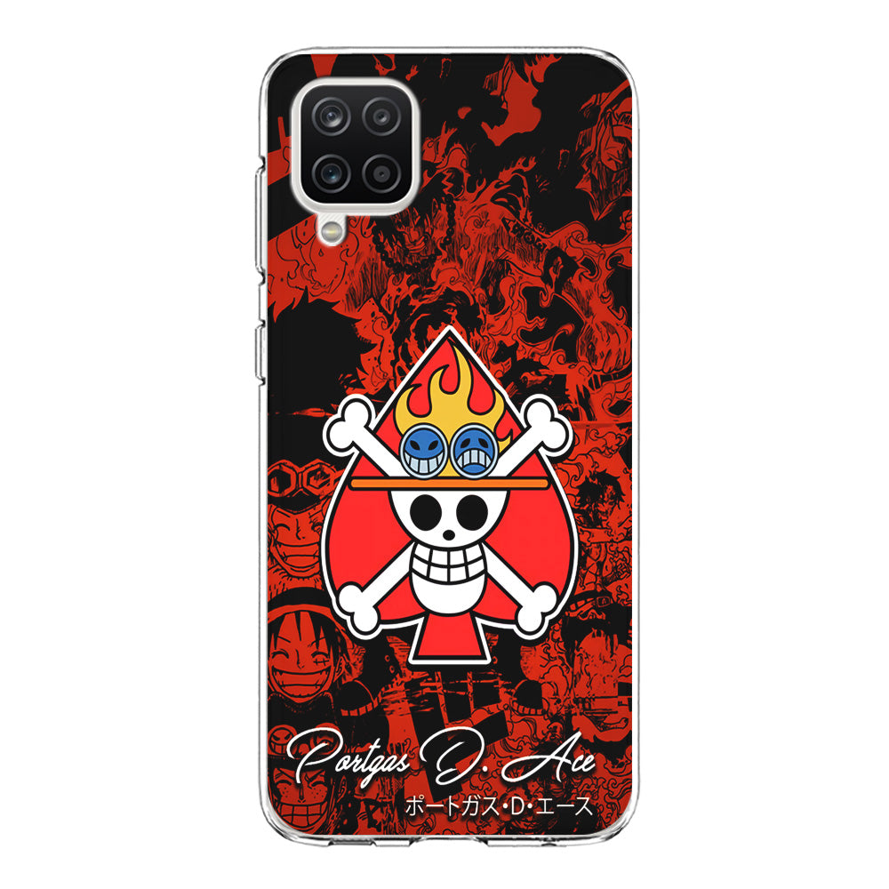 One Piece Ace Logo Comic Samsung Galaxy A12 Case-Phone Case-Clear Soft Case-Altracase