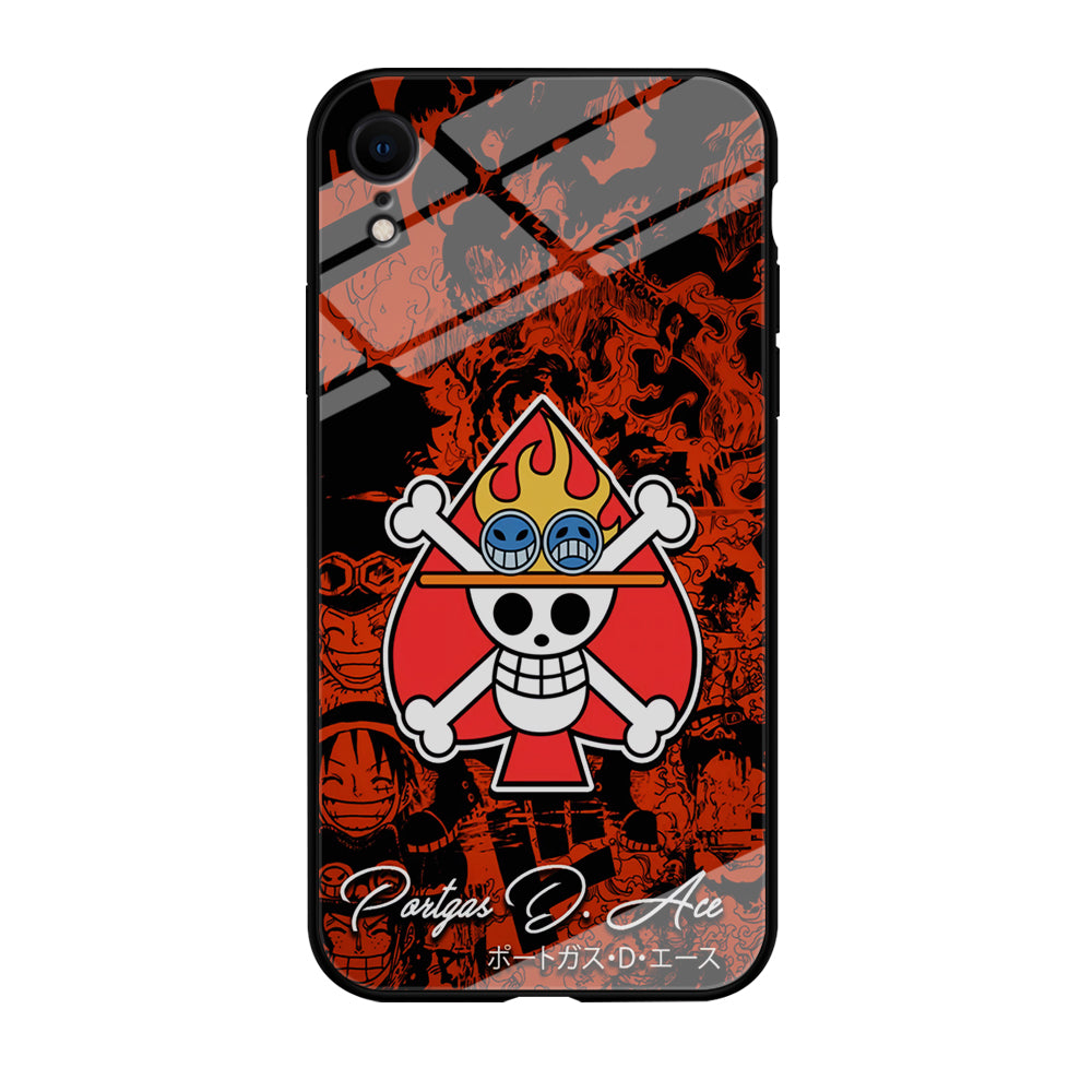 One Piece Ace Logo Comic iPhone XR Case-Phone Case-Tempered Glass Case-Altracase