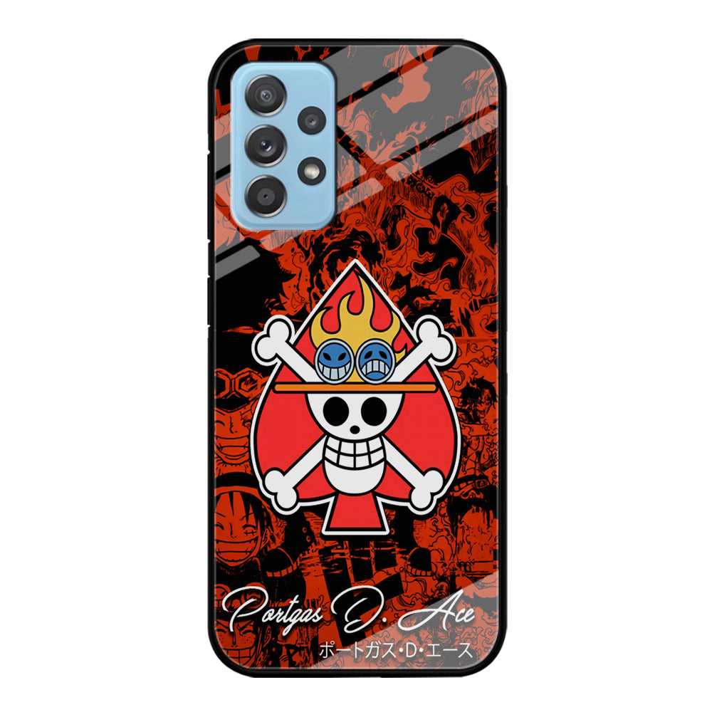One Piece Ace Logo Comic Samsung Galaxy A72 Case-Phone Case-Tempered Glass Case-Altracase