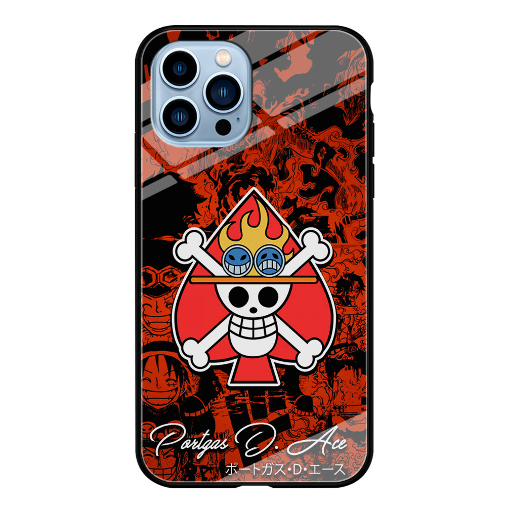 ne Piece Ace Logo Comic iPhone 15 Pro Case-Phone Case-Tempered Glass Case-Altracase