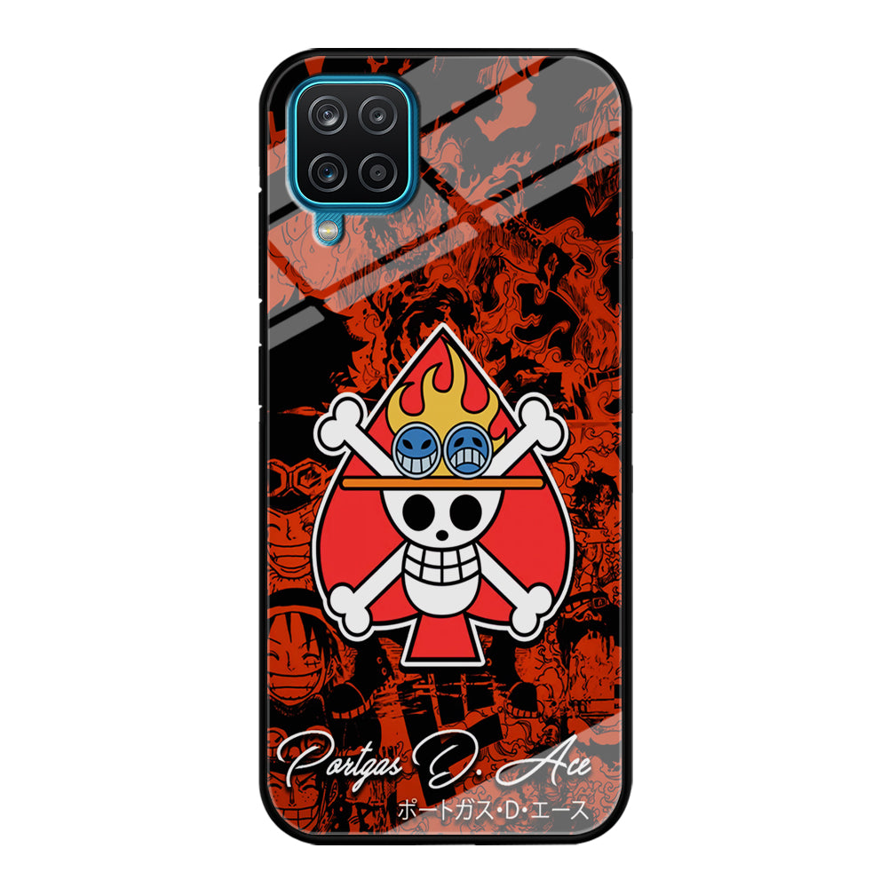 One Piece Ace Logo Comic Samsung Galaxy A12 Case-Phone Case-Tempered Glass Case-Altracase