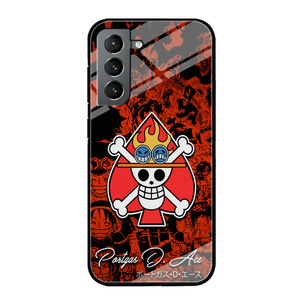 One Piece Ace Logo Comic Samsung Galaxy S23 Plus Case-Phone Case-Tempered Glass Case-Altracase