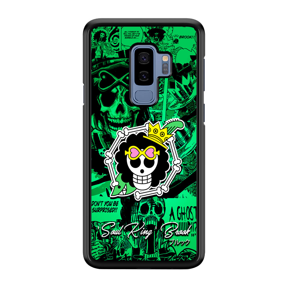 One Piece Brook Logo Comic Samsung Galaxy S9 Plus Case-Phone Case-Rubber Black (2D Case)-Altracase