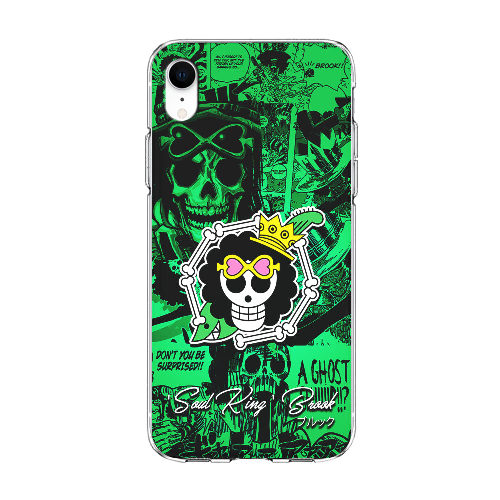 One Piece Brook Logo Comic iPhone XR Case-Phone Case-Clear Soft Case-Altracase