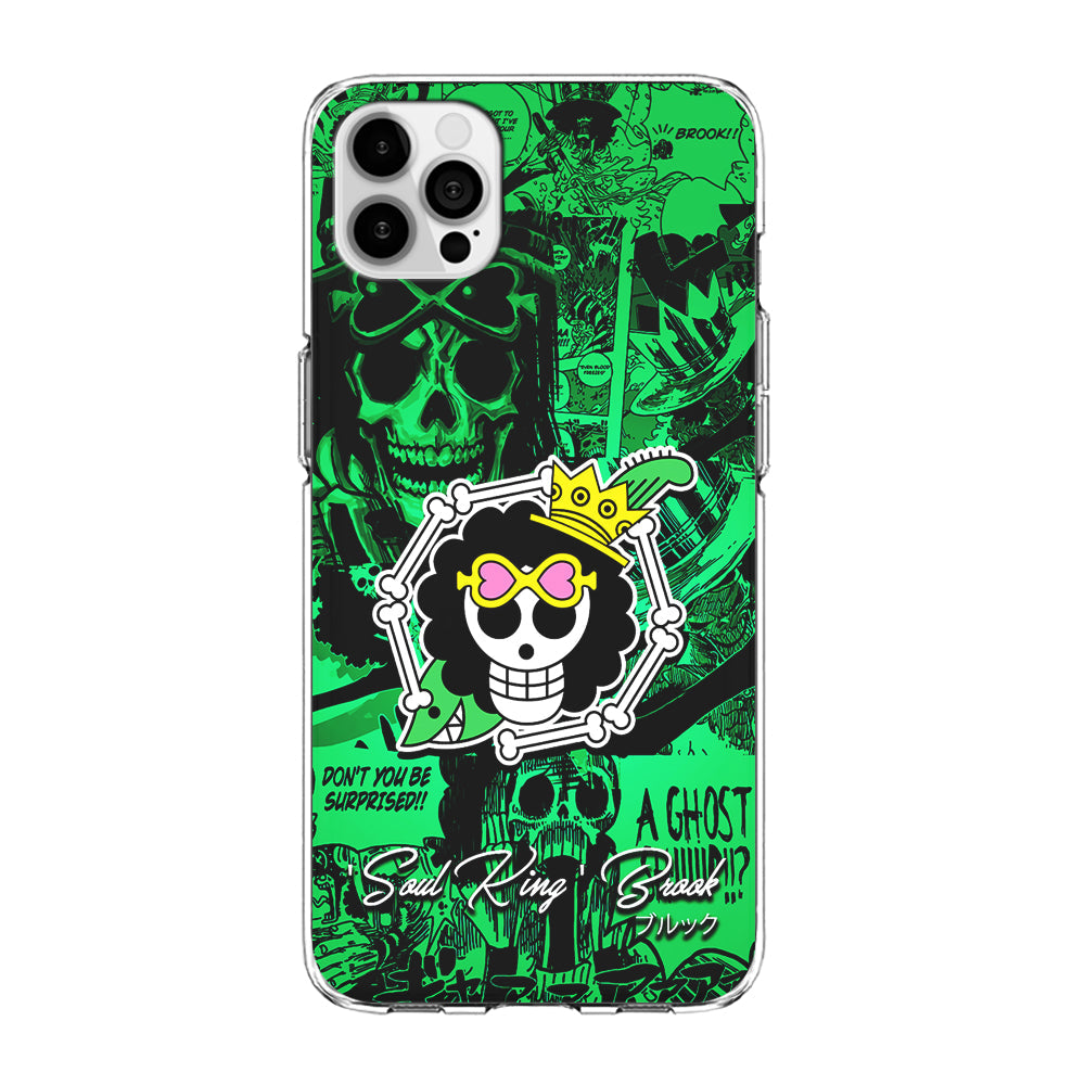 One Piece Brook Logo Comic iPhone 14 Pro Case-Phone Case-Clear Soft Case-Altracase