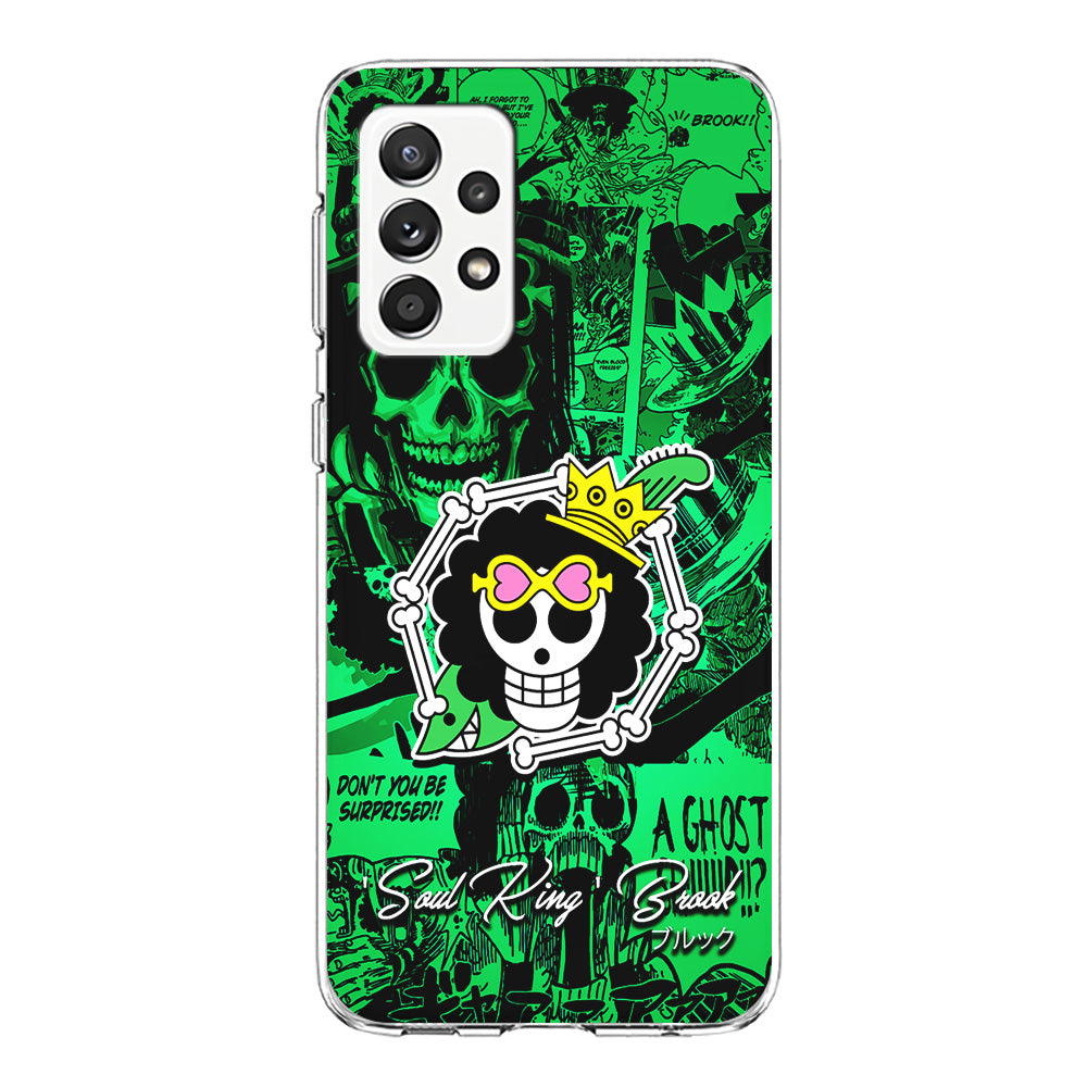 One Piece Brook Logo Comic Samsung Galaxy A52 Case-Phone Case-Clear Soft Case-Altracase
