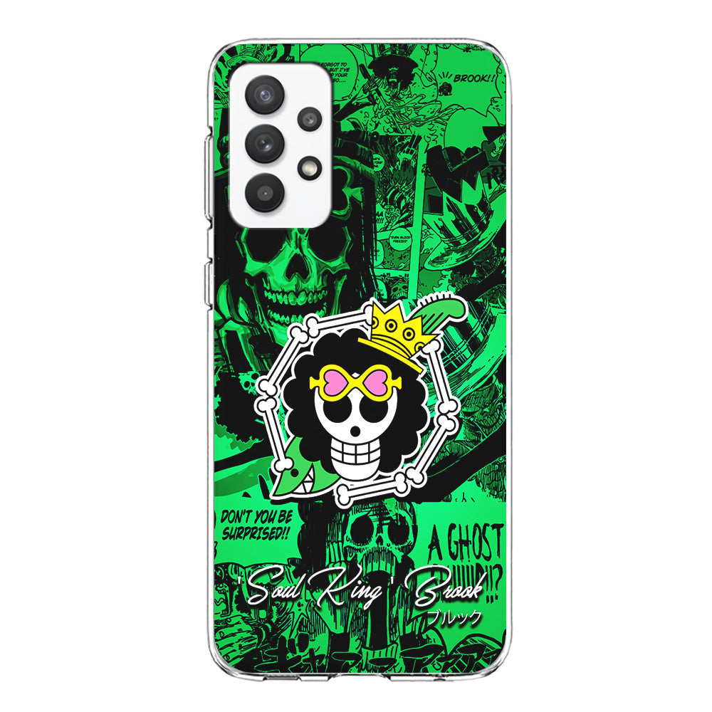 One Piece Brook Logo Comic Samsung Galaxy A32 Case-Phone Case-Clear Soft Case-Altracase