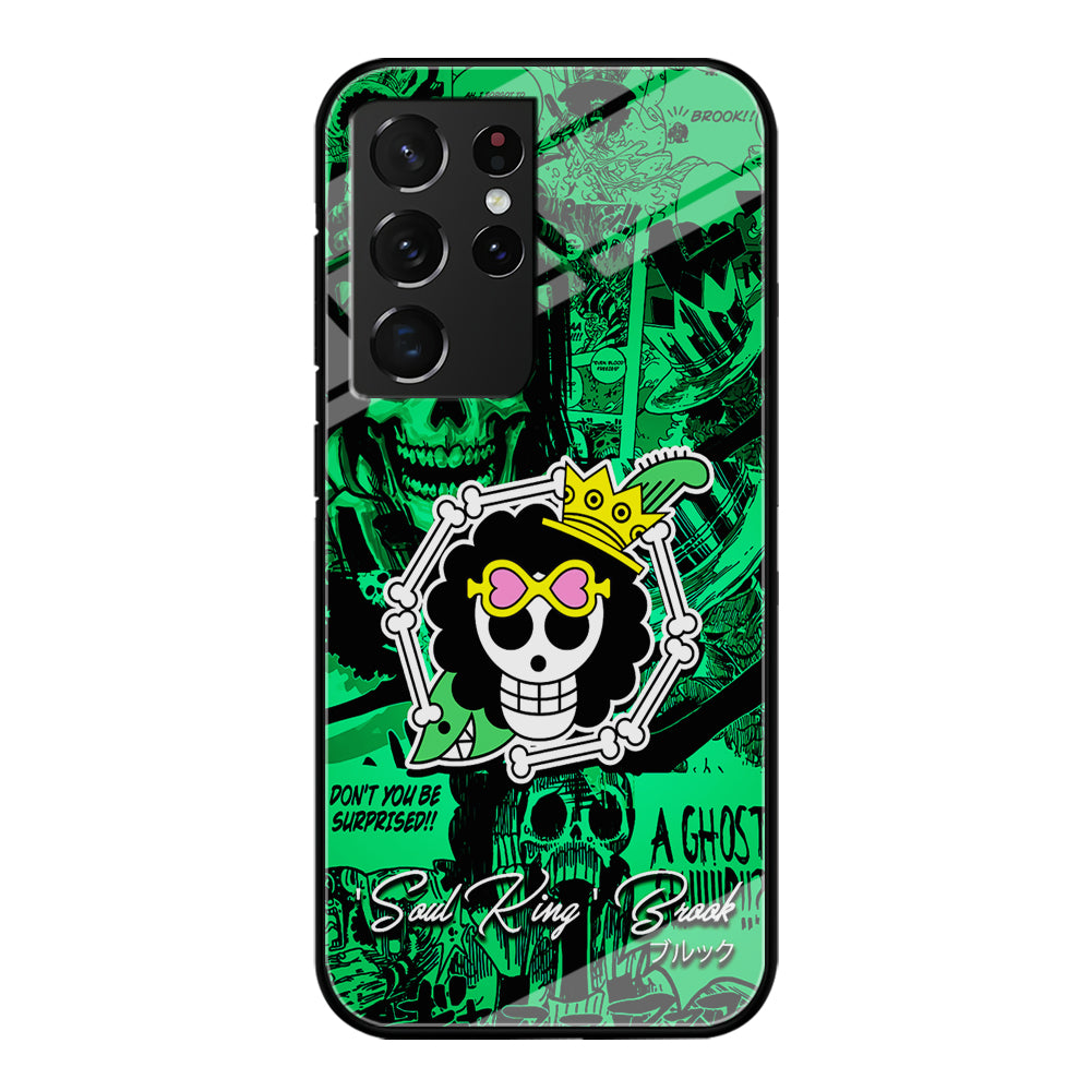 One Piece Brook Logo Comic Samsung Galaxy S21 Ultra Case-Phone Case-Tempered Glass Case-Altracase