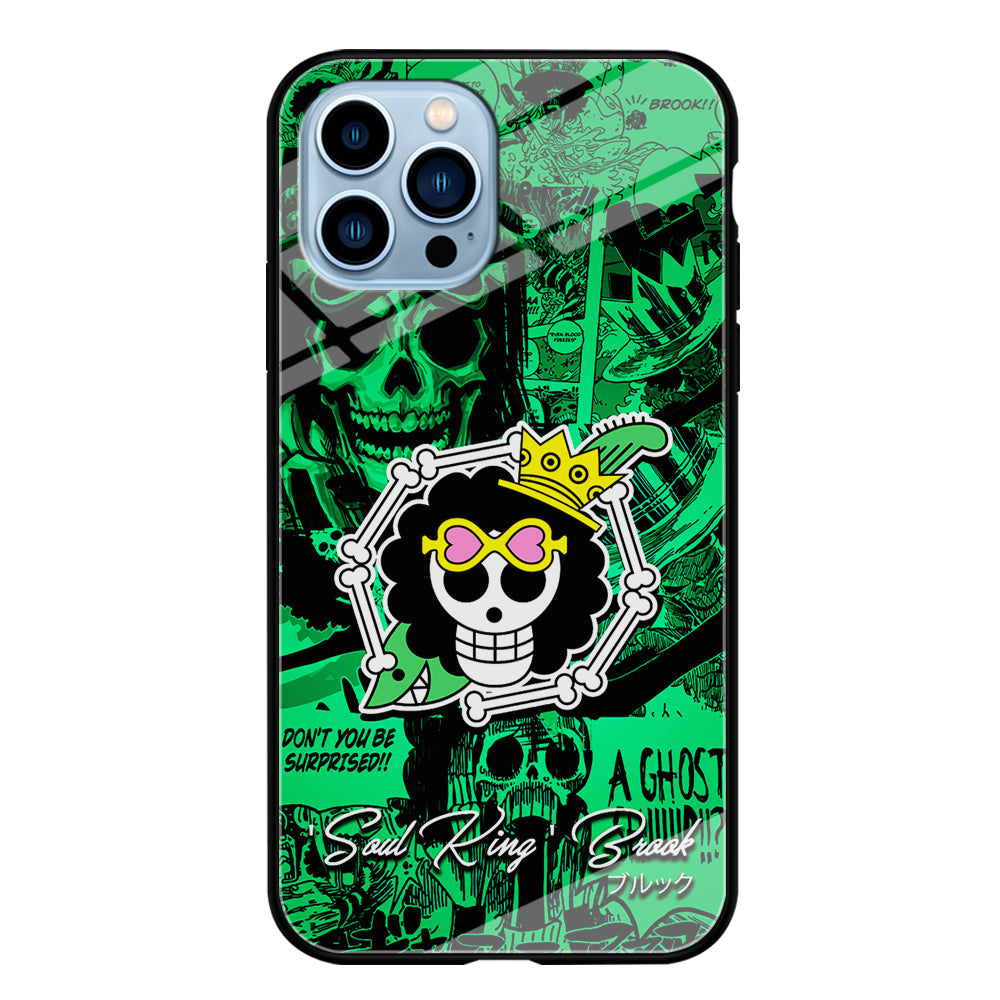 One Piece Brook Logo Comic iPhone 14 Pro Max Case-Phone Case-Tempered Glass Case-Altracase