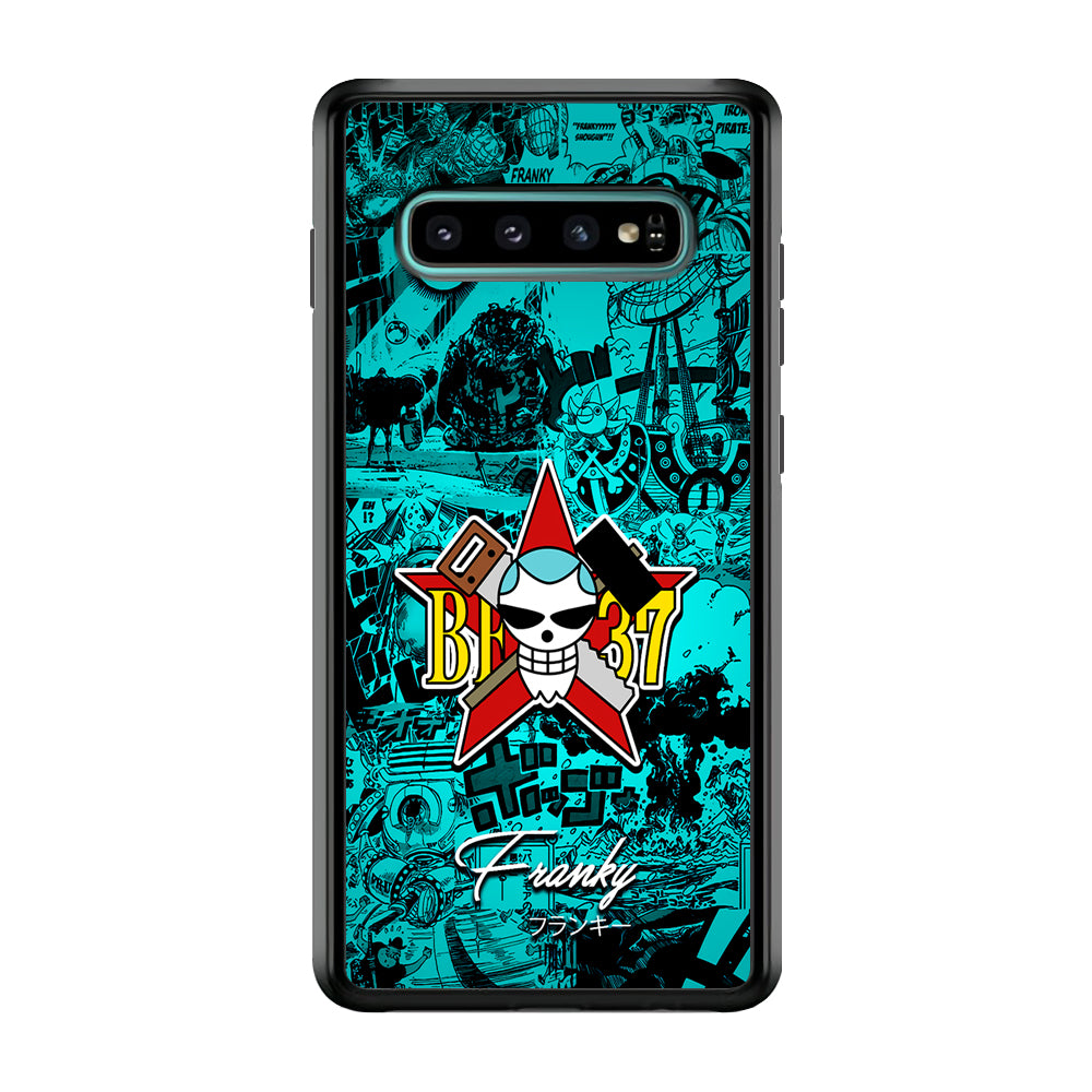 One Piece Franky Logo Comic Samsung Galaxy S10 Case-Phone Case-Rubber Black (2D Case)-Altracase