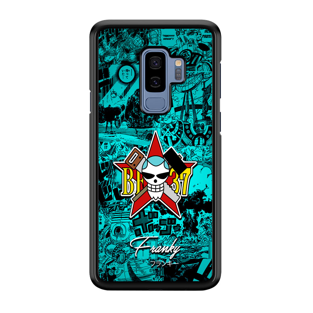 One Piece Franky Logo Comic Samsung Galaxy S9 Plus Case-Phone Case-Rubber Black (2D Case)-Altracase