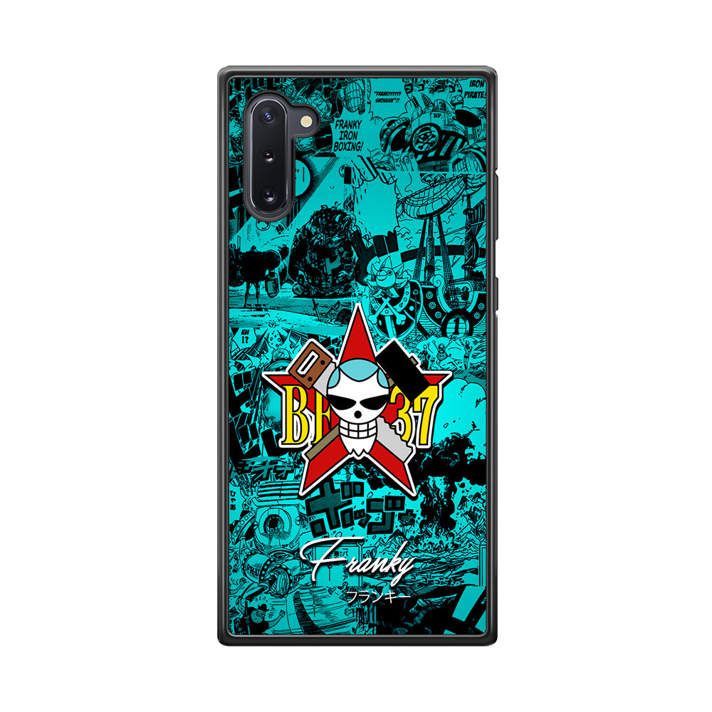 One Piece Franky Logo Comic Samsung Galaxy Note 10 Case-Phone Case-Rubber Black (2D Case)-Altracase
