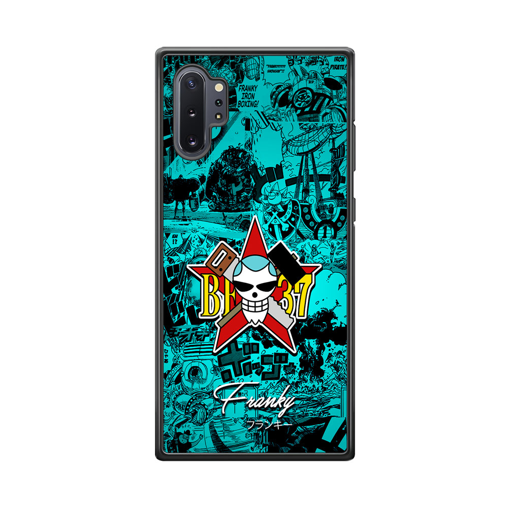 One Piece Franky Logo Comic Samsung Galaxy Note 10 Plus Case-Phone Case-Rubber Black (2D Case)-Altracase