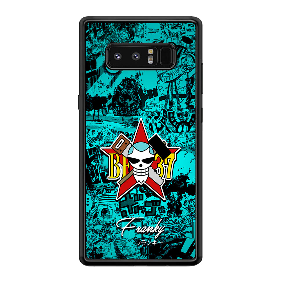 One Piece Franky Logo Comic Samsung Galaxy Note 8 Case-Phone Case-Rubber Black (2D Case)-Altracase